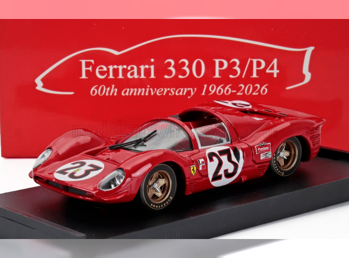 FERRARI 330p4/p3 4.0l V12 Spider Team Ferrari Spa Sefac №23 Winner 24h Daytona (1967) Lorenzo Bandini - Chris Amon, Red