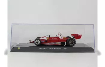 FERRARI F1 312t2 №1 Season (1976) Niki Lauda - Con Vetrina - With Showcase, Red White Silver