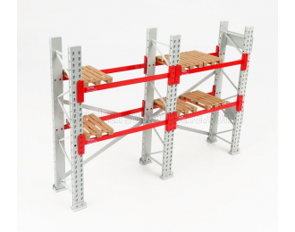 ACCESSORIES Scaffale 4 Ripiani - Shelf Adjustable Rack, Silver Red