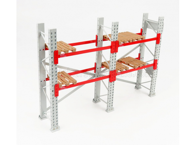 ACCESSORIES Scaffale 4 Ripiani - Shelf Adjustable Rack, Silver Red