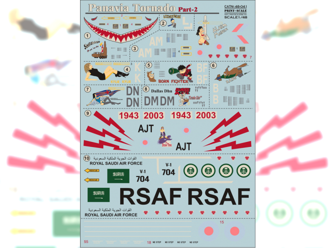 Декаль Panavia Tornado Part 2 The complete set 2 leaf