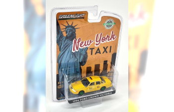 FORD Crown Victoria (1994) NYC Taxi Такси Нью-Йорка, специальное издание Гринлайт с зелеными колесами