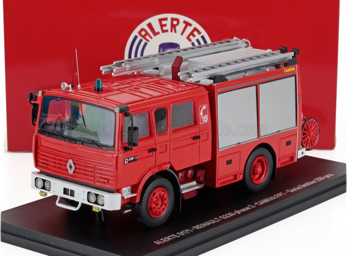 RENAULT G230 Phase Ii Tanker Truck Camiva Fpt Saupers Pompiers 1991, Red Silver