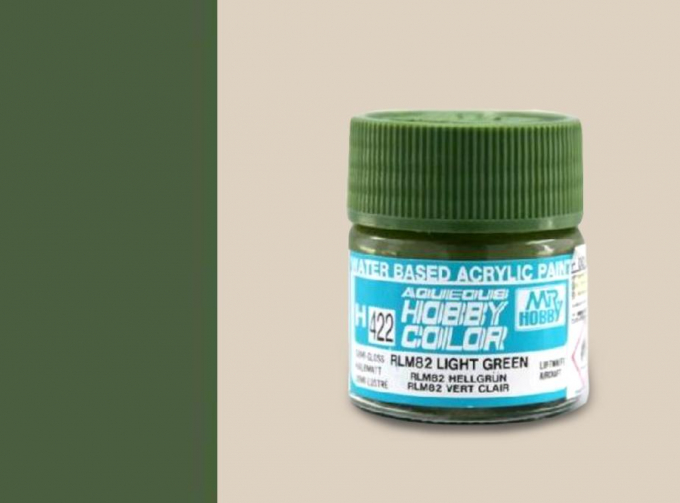 Краска акриловая светло-зеленый RLM82 LIGHT GREEN, 10мл