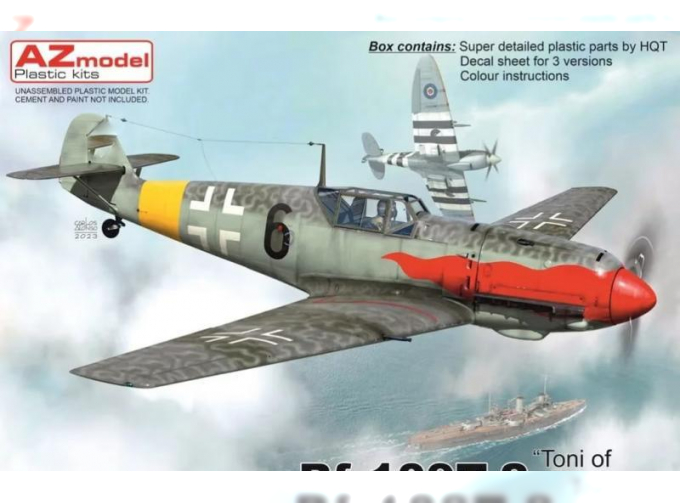 Сборная модель Messerschmitt Bf 109T-2 "Toni of Lister base"