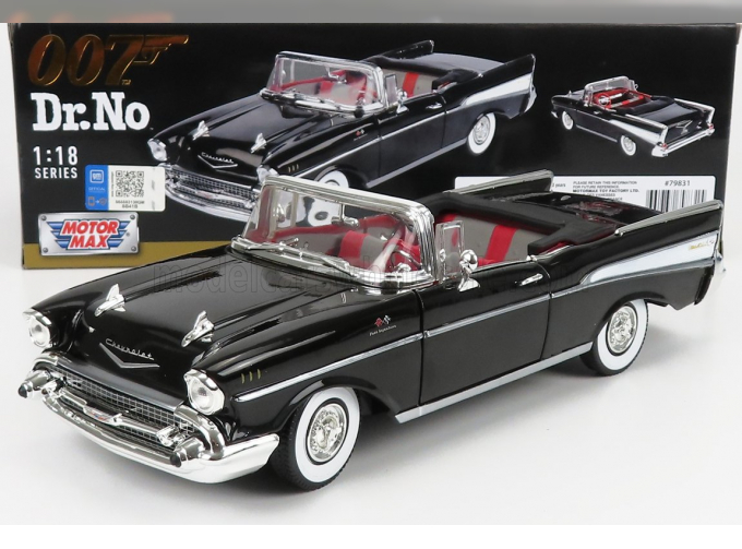 CHEVROLET Bel Air Cabriolet - Spider (1955) - 007 James Bond - Dr. No - Licenza Di Uccidere, Black