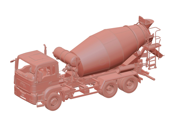 Сборная модель MAN 6х4 с надстройкой АБС либхер 8м3