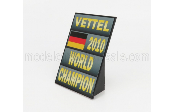 ACCESSORIES F1 World Champion Plate Pit Board - Red Bull Rb5 Red Bull N 5 Season (2010) Sebastian Vettel, Grey Black Yellow