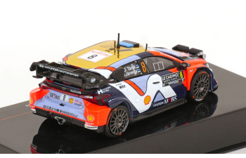 HYUNDAI I20 N Rally1 Team Shell Mobis Wrt №8 5th Rally Montecarlo (2025) Ott Tanak - Martin Jarveoja, 2 Tone Blue Red