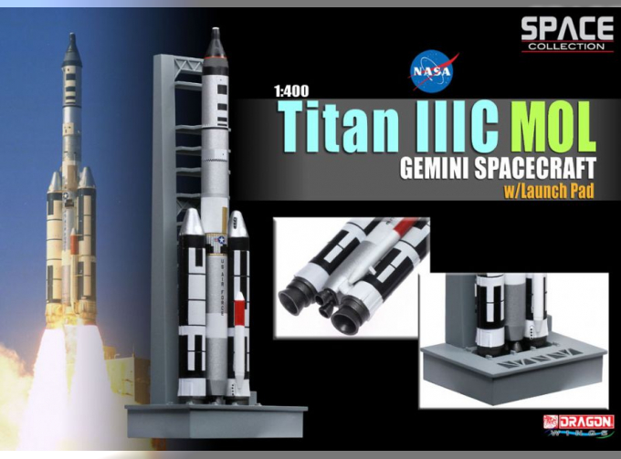 Сборная модель Ракета Titan IIIc Mol С Пусковой Площадкой