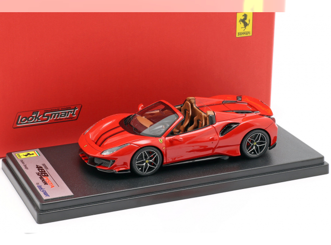 Ferrari 488 Pista Spider (rosso corsa DS 322 with nero daytona stripe)