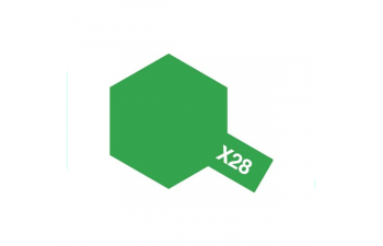 Краска эмалевая травяной зеленый глянцевый X-28 Park Green,10мл.