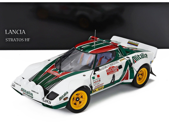 LANCIA Stratos Hf Alitalia (night Version) №4 Winner Rally Sanremo (1976) Bjorn Waldegaard - Hans Thorszelius, White Green