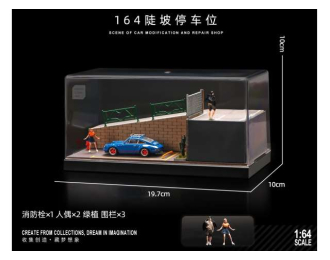 Parking lot 08 with figure, various