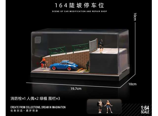 Parking lot 08 with figure, various