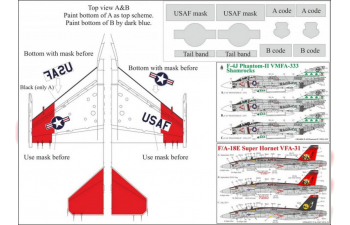 Декаль F-16C/D (Block 30) Edwards AFB (AFMC)