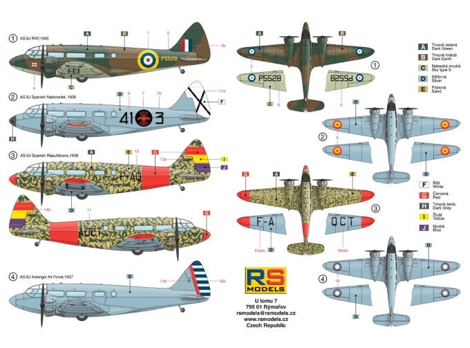 Сборная модель Airspeed Envoy