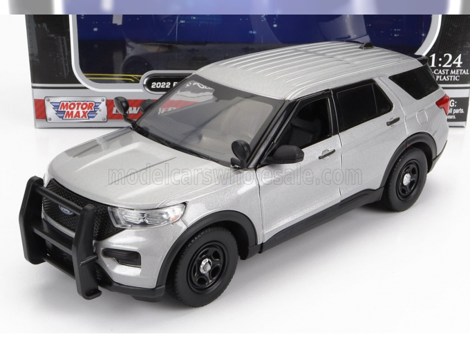 FORD Utility Police Interceptor With Push Bumper (2022), silver