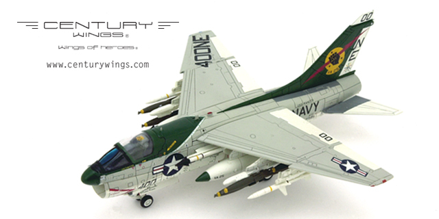 Vought A-7E Corsair II Diecast Model USN VA-25 Fist of the Fleet NE400 USS Ranger 1975 (Wings of Heroes)