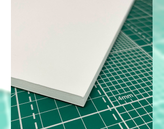 Пенокартон белый лист 10,0 мм - 200х250 мм - 1 шт