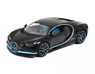 BUGATTI Chiron Le Patron №42 (2017) - Zero 400km/h Zero 42 Seconds - Montoya, Black Met - Light Blue