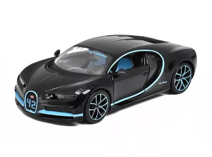 BUGATTI Chiron Le Patron №42 (2017) - Zero 400km/h Zero 42 Seconds - Montoya, Black Met - Light Blue