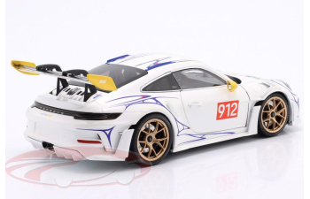 PORSCHE 911 (992) GT3 RS №911 (2023), white / yellow / decor