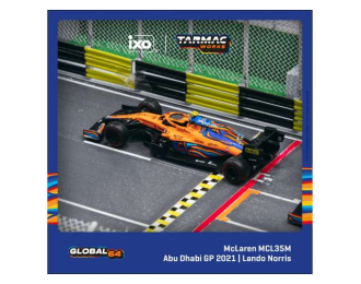 McLaren MCL35M #14 Lando Norris Abu Dhabi Grand Prix, yellow/blue 2021