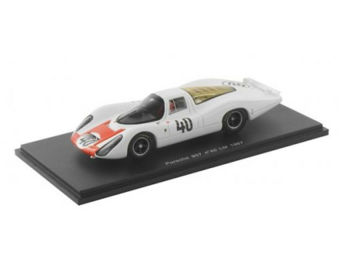 PORSCHE 907, 40 LM 1967 G. Mitter - J. Rindt, white