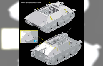 Сборная модель Самоходка Bergepanzer 38(t) HETZER mit 2cm FlaK 38 - Smart Kit (2 in 1)