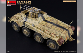 Сборная модель Sd.kfz. 234 With Mg151 Drilling Military 1945