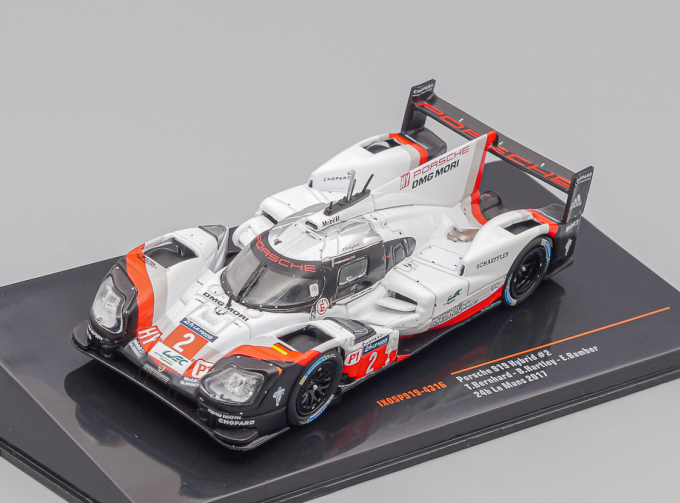 PORSCHE 919 Hybrid 2.0l Turbo V4 Team Porsche N2 Winner 24h Le Mans (2017) T.Bernhard - E.Bamber - B.hartley, white / red / black