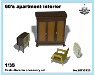 60s apartment interior, diorama accessory (RIM)