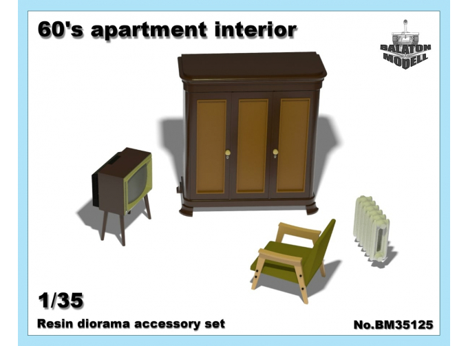 60s apartment interior, diorama accessory (RIM)