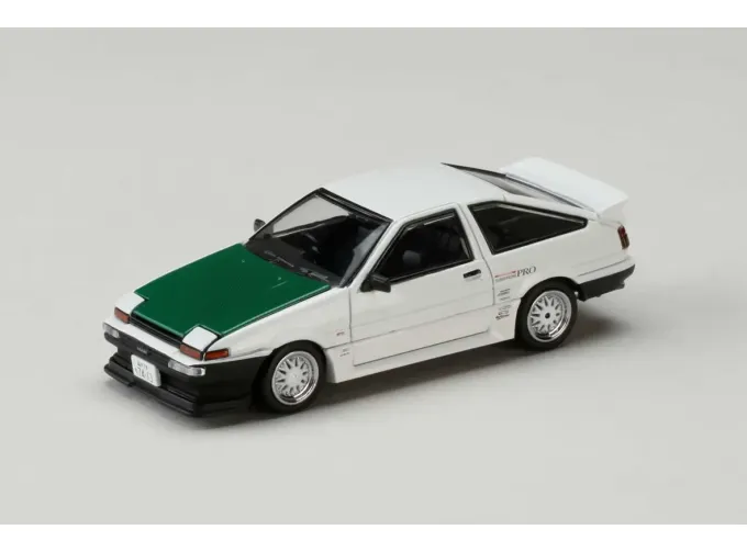 TOYOTA Sprinter Trueno (AE86) Dori Dori mesh wheel, white/green