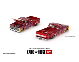 Chevrolet Silverado Dually on Fire V1, red 1980