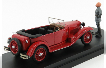 ALFA ROMEO 1750 Torpedo Cabriolet Open With Mussolini Figure And Letter (1926), red