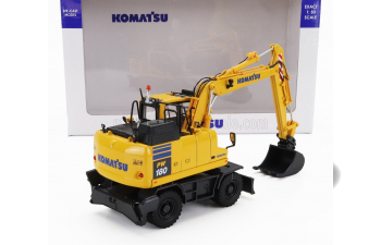 KOMATSU Pw180 Escavatore Gommato - Tractor Excavator, Yellow Black