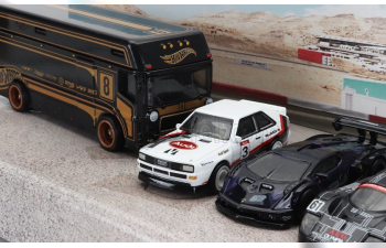 AUDI Set 4x Euro Hauler Car Transporter - Quattro Sport №3 - Lamborghini Essenza - Sauber Mercedes №61 24h Le Mans, Various