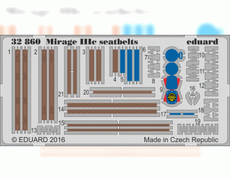 Фототравление для Mirage IIIc seatbelts