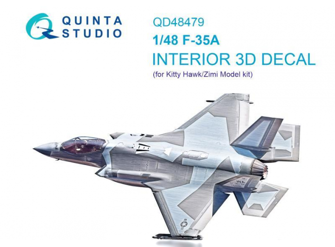 3D Декаль интерьера кабины F-35A (Kitty Hawk/Zimi Model)