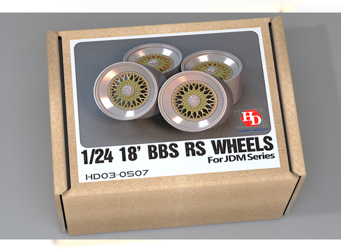 Набор для доработки - Диски 18' BBS RS Wheels для моделей Jdm Series (Resin+Metal Wheels+Decals)