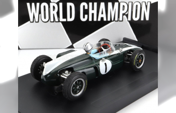 COOPER F1 T53 N 1 World Champion Winner British Gp 1960 J.brabham - With Driver Figure, Green