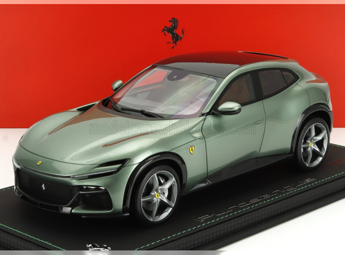 FERRARI Purosangue Suv Carbon Roof (2022) - Con Vetrina - With Showcase, Verde Dora - Light Green Met