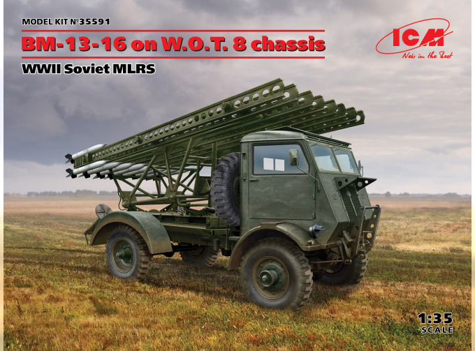 Сборная модель БМ-13-16 на шасси W.O.T. 8, Советская РСЗО II МВ