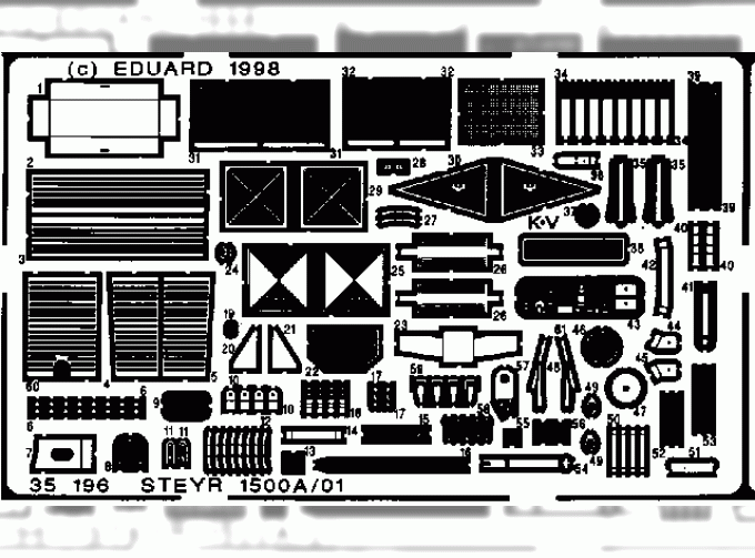 Фототравление Немецкий гусеничный тягач Steyr RSO A/01 1500