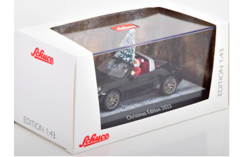 PORSCHE 911 Carrera 4 Gts Targa Christmas Edition (2023) - Con Babbo Natale - With Santa Claus Figure, Black