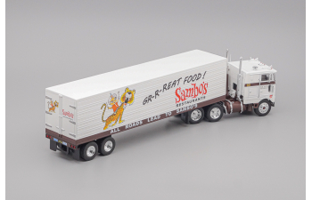 PETERBILT 352 Frigo Sambo's, white / brown