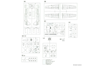 Сборная модель MITSUBISHI Ki67 Type 4 Peggy Bomber Military Airplane 1941