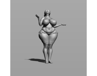 Фигура Полная дама, окрашенная